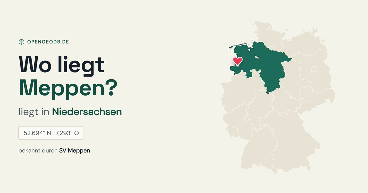 Wo liegt Meppen? Lage in Deutschland